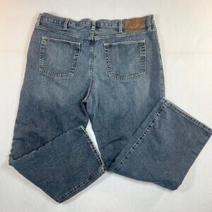 Eddie Bauer Mens 40x30 Blue Jeans Relaxed Fit 100% Cotton Straight Leg Med Wash